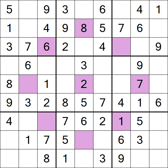 Asterisk Sudoku - Fácil