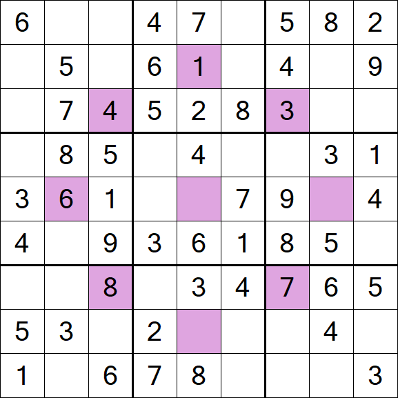 Asterisk Sudoku - Easy