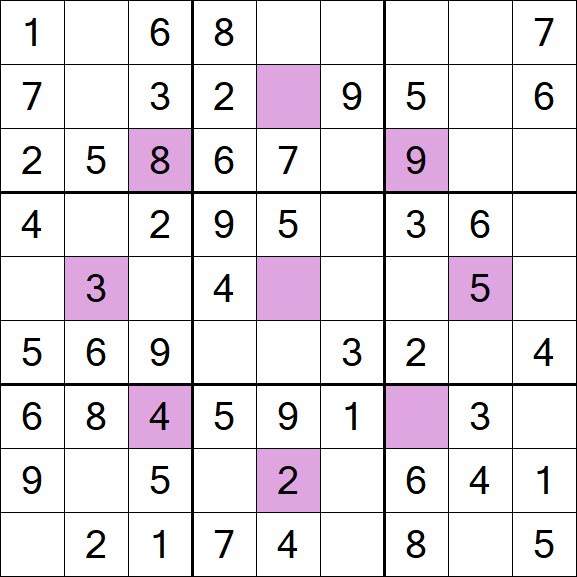 Asterisk Sudoku - Easy