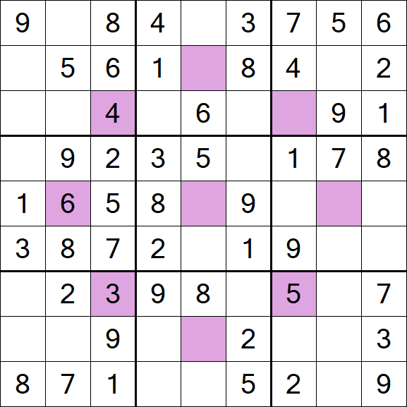 Asterisk Sudoku - Fácil