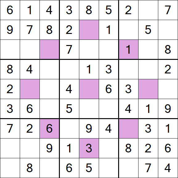 Asterisk Sudoku - Simple