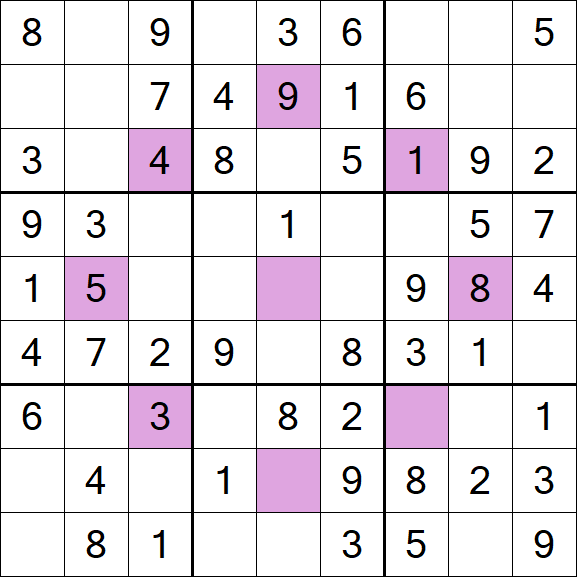 Asterisk Sudoku - Simple