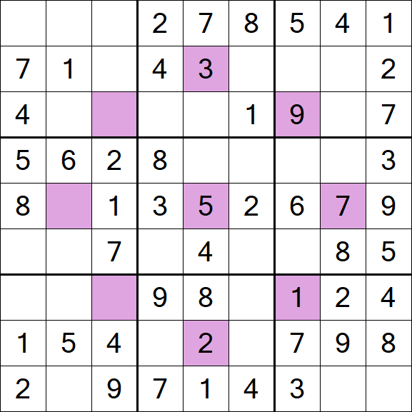 Asterisk Sudoku - Einfach