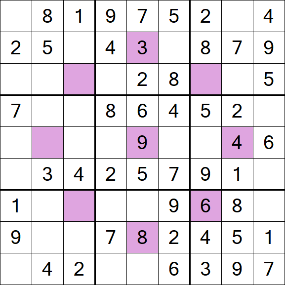 Asterisk Sudoku - Einfach