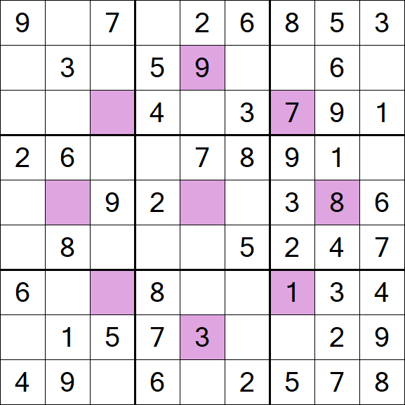 Asterisk Sudoku - Einfach