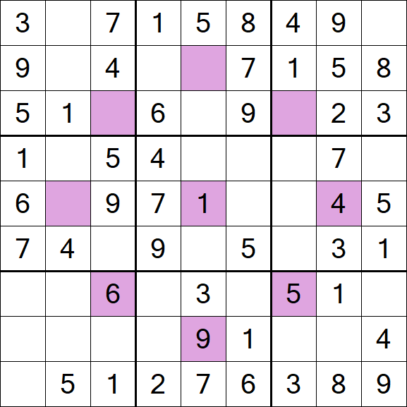 Asterisk Sudoku - Einfach