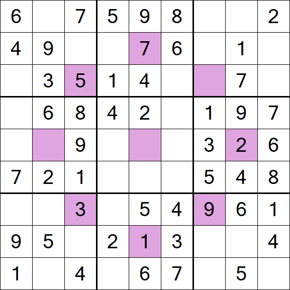 Asterisk Sudoku - Einfach