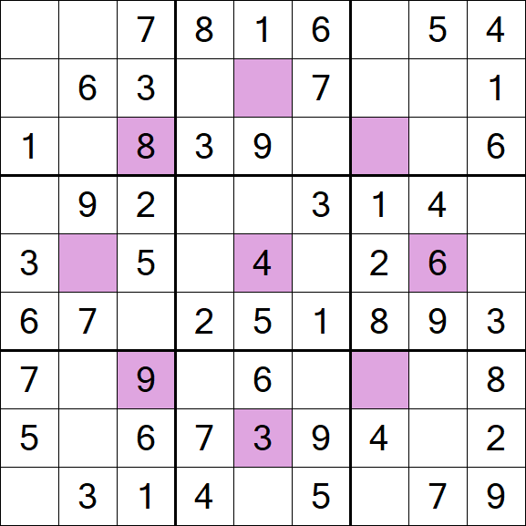 Asterisk Sudoku - Einfach