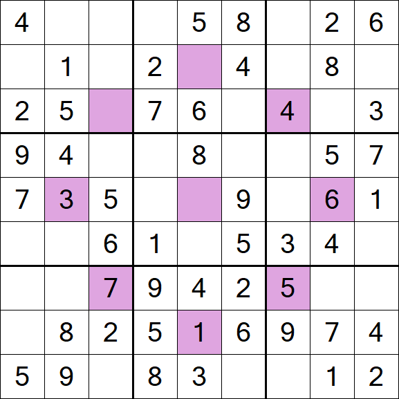 Asterisk Sudoku - Einfach