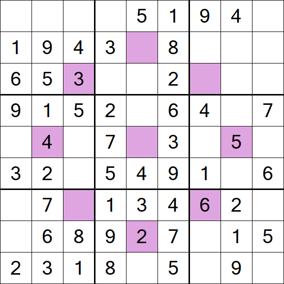 Asterisk Sudoku - Einfach