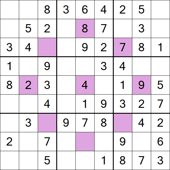 Asterisk Sudoku - Easy