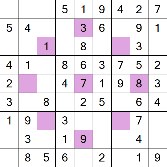 Asterisk Sudoku - Einfach