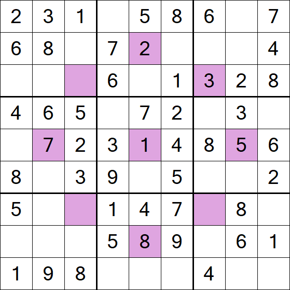 Asterisk Sudoku - Einfach