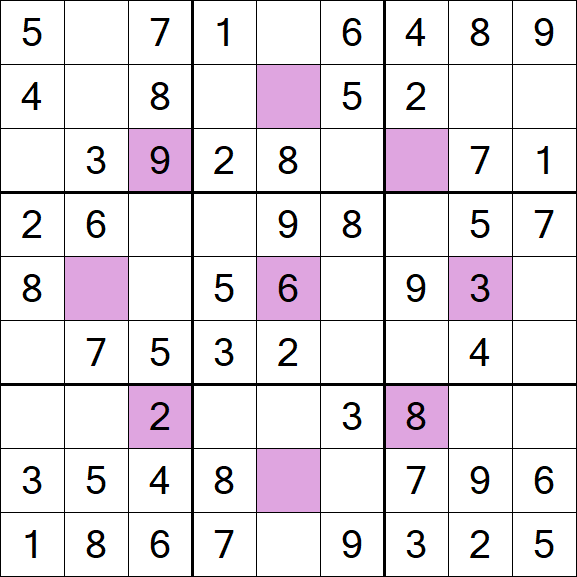 Asterisk Sudoku - Einfach