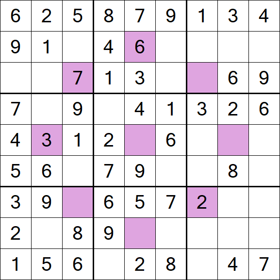 Asterisk Sudoku - Einfach