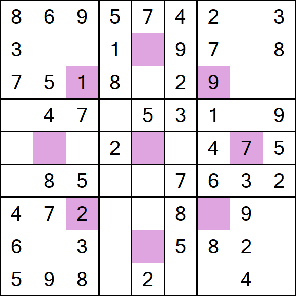 Asterisk Sudoku - Einfach