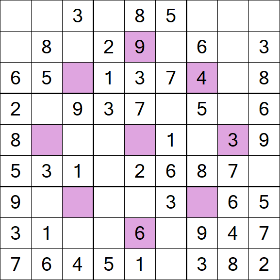 Asterisk Sudoku - Einfach