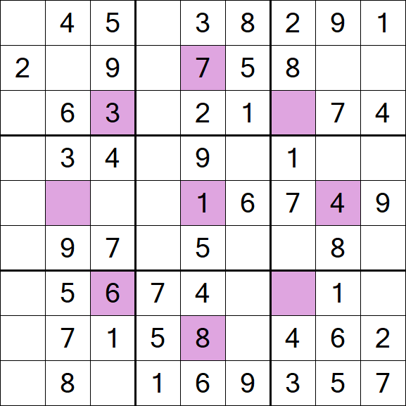Asterisk Sudoku - Einfach