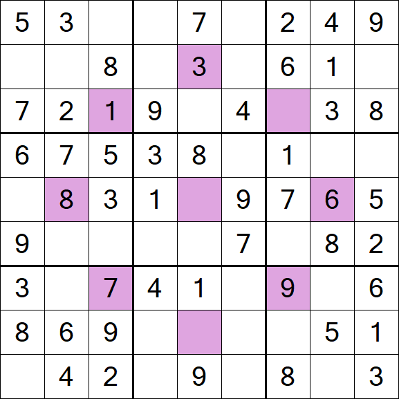 Asterisk Sudoku - Einfach