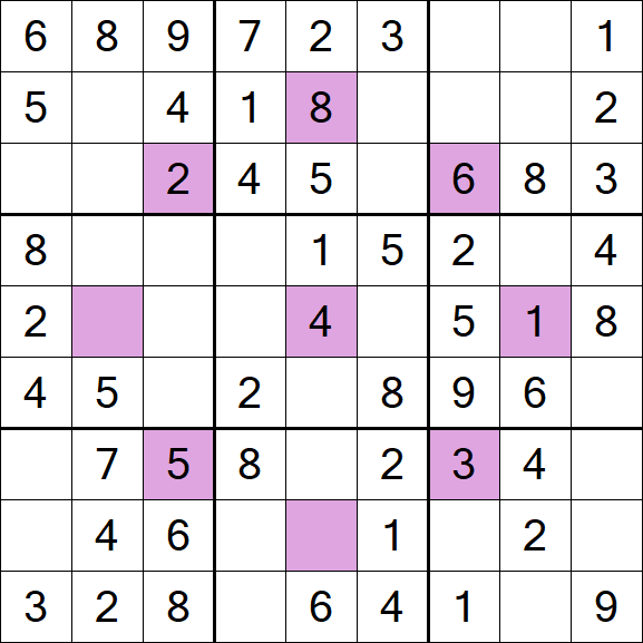 Asterisk Sudoku - Einfach