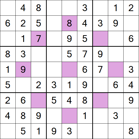 Asterisk Sudoku - Einfach