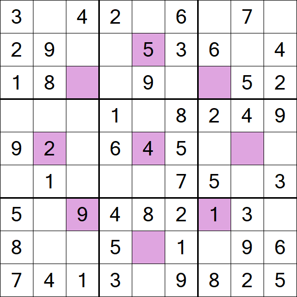 Asterisk Sudoku - Einfach