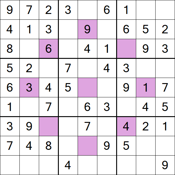 Asterisk Sudoku - Einfach