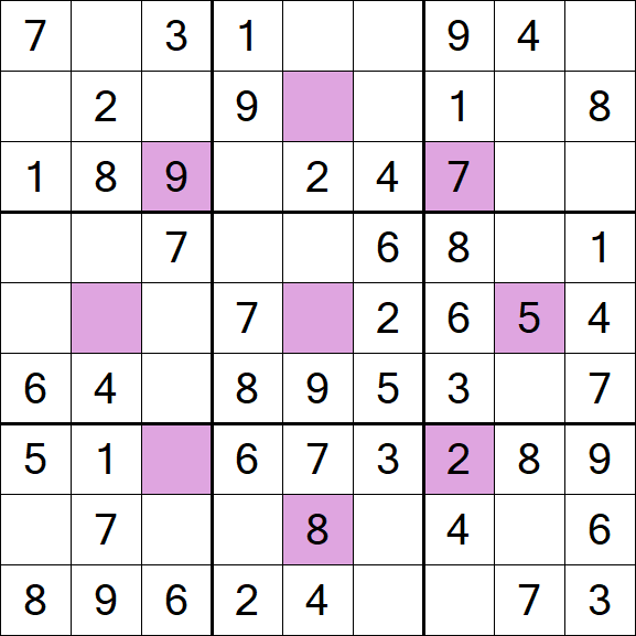 Asterisk Sudoku - Einfach