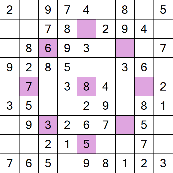Asterisk Sudoku - Einfach