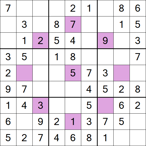 Asterisk Sudoku - Einfach