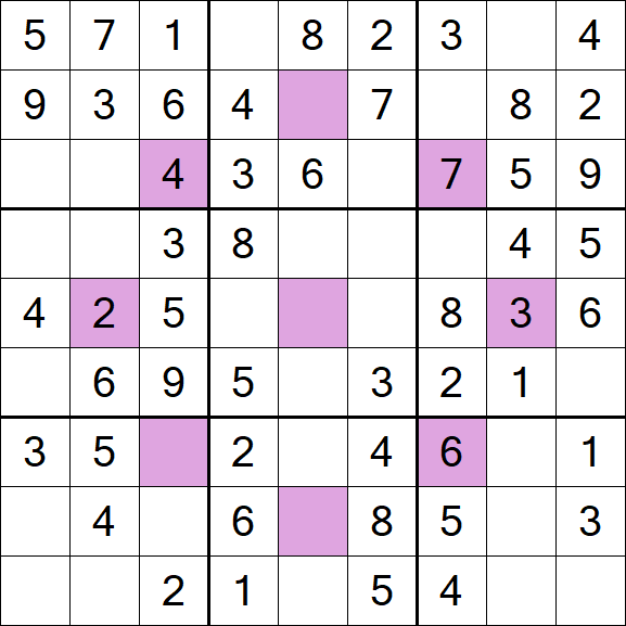 Asterisk Sudoku - Einfach