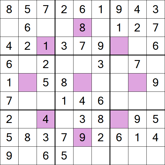 Asterisk Sudoku - Einfach
