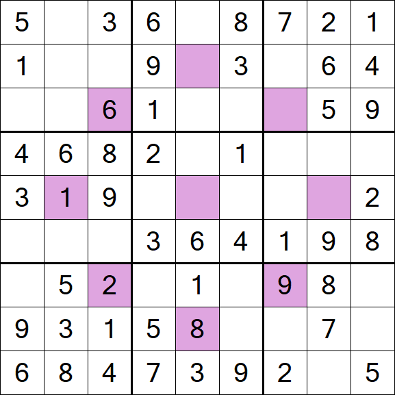 Asterisk Sudoku - Einfach