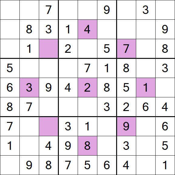 Asterisk Sudoku - Einfach