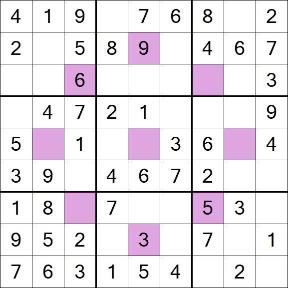 Asterisk Sudoku - Einfach