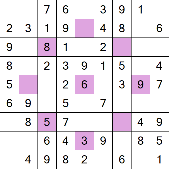 Asterisk Sudoku - Einfach
