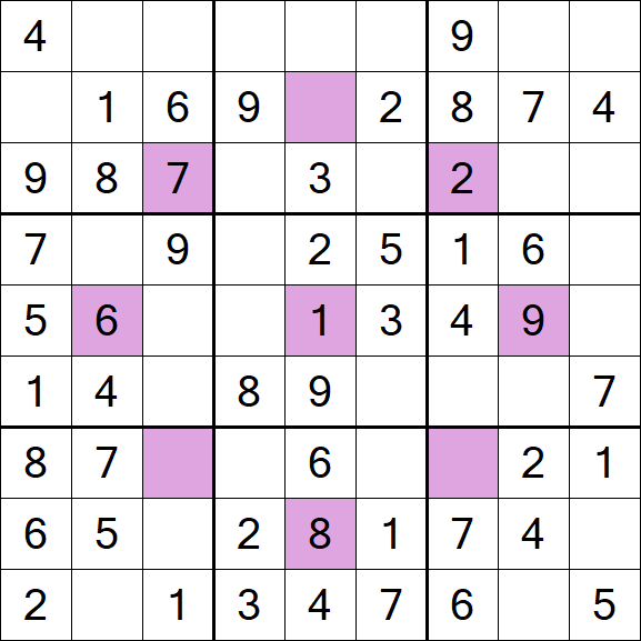 Asterisk Sudoku - Einfach
