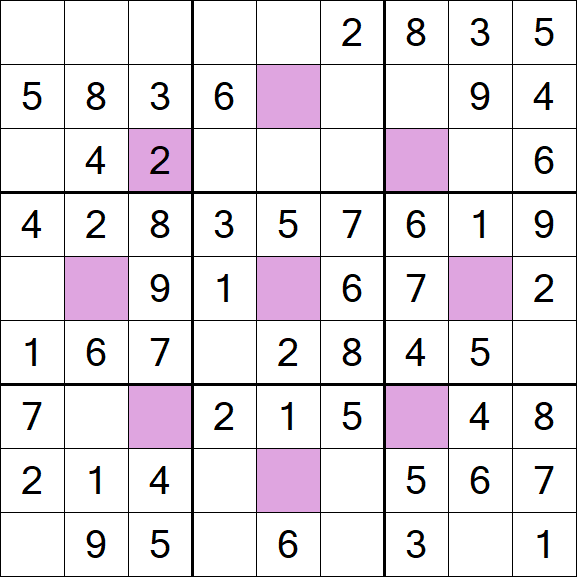Asterisk Sudoku - Einfach
