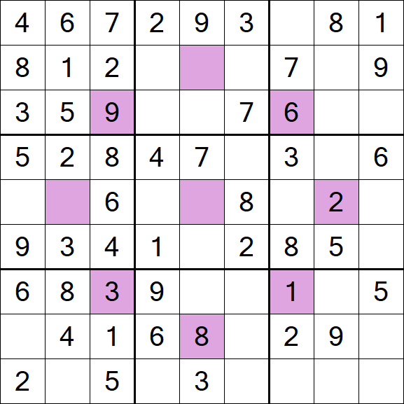Asterisk Sudoku - Einfach