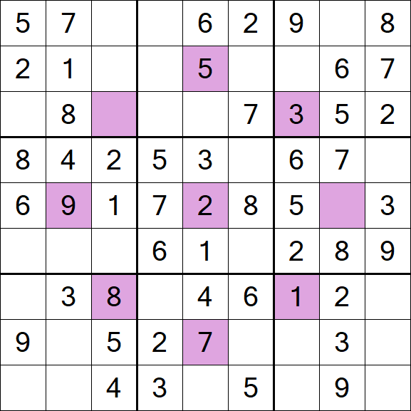 Asterisk Sudoku - Einfach