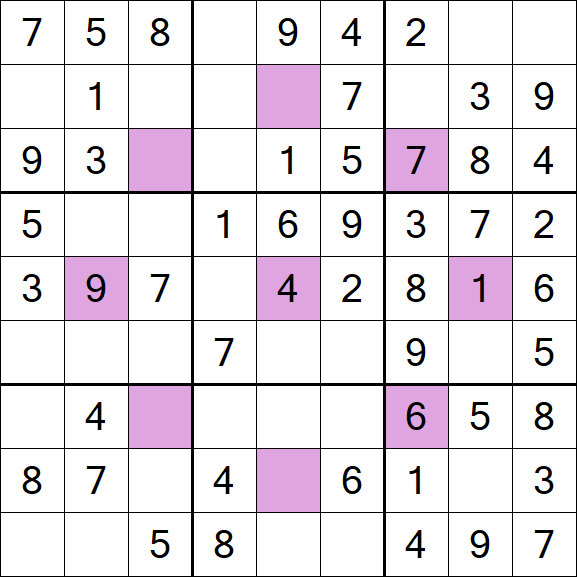 Asterisk Sudoku - Einfach