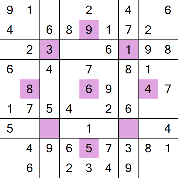 Asterisk Sudoku - Einfach