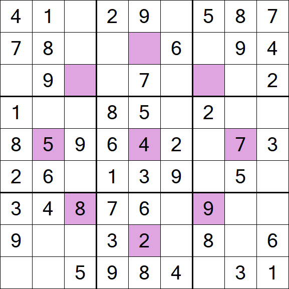 Asterisk Sudoku - Einfach
