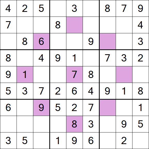 Asterisk Sudoku - Einfach