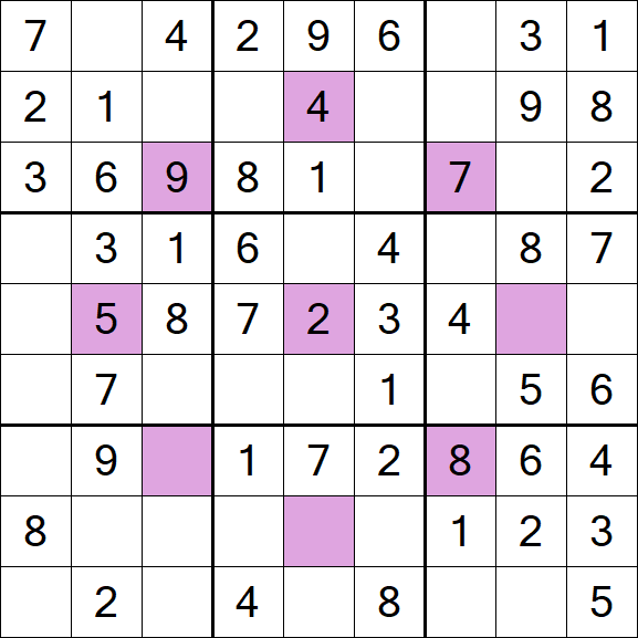 Asterisk Sudoku - Einfach