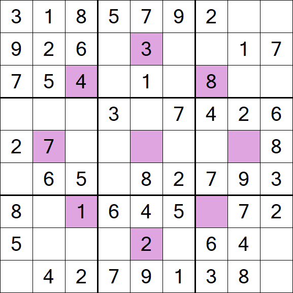 Asterisk Sudoku - Einfach