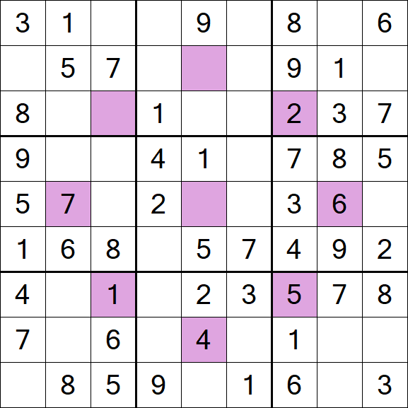 Asterisk Sudoku - Einfach