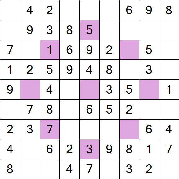 Asterisk Sudoku - Einfach
