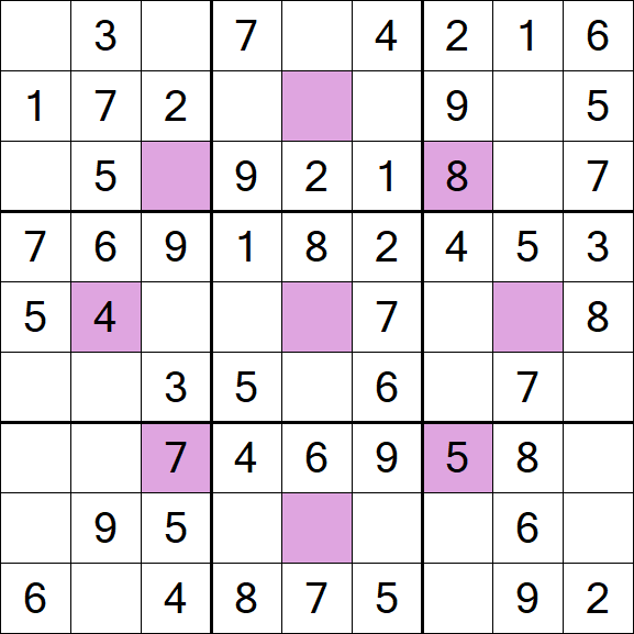 Asterisk Sudoku - Easy