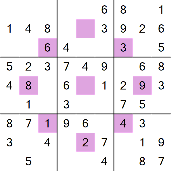 Asterisk Sudoku - Easy